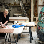 Sandy Brown in her studio 2016